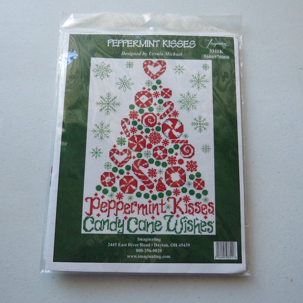 Peppermint Kisses Imaginations Counted Cross Stitch Kit #3311, 2021